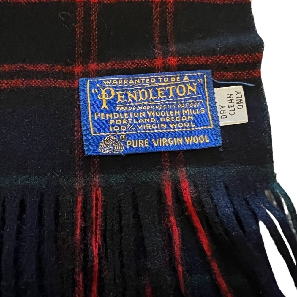 Pendleton Thin 100% Wool Red Authentic Tartan Pla… - image 2